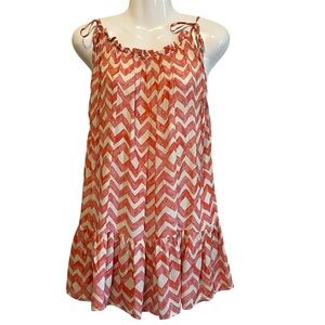 Maaji Red and Cream Chevron Drees